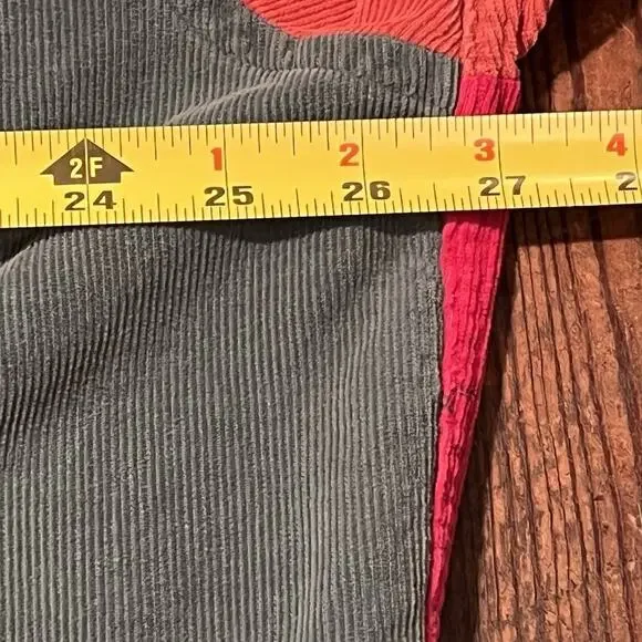 Vtg Lands’ End Colorblock Corduroy Shirt Men’s XL Tall Wide Wale Single Pocket - Picture 8 of 15